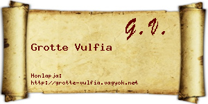 Grotte Vulfia névjegykártya